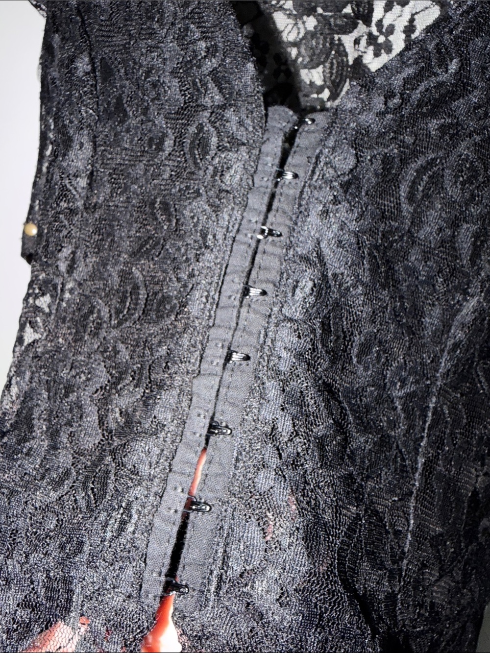 Cecico Black Lace V-Neck Flutter Sleeve Blouse - Picture 4 of 10